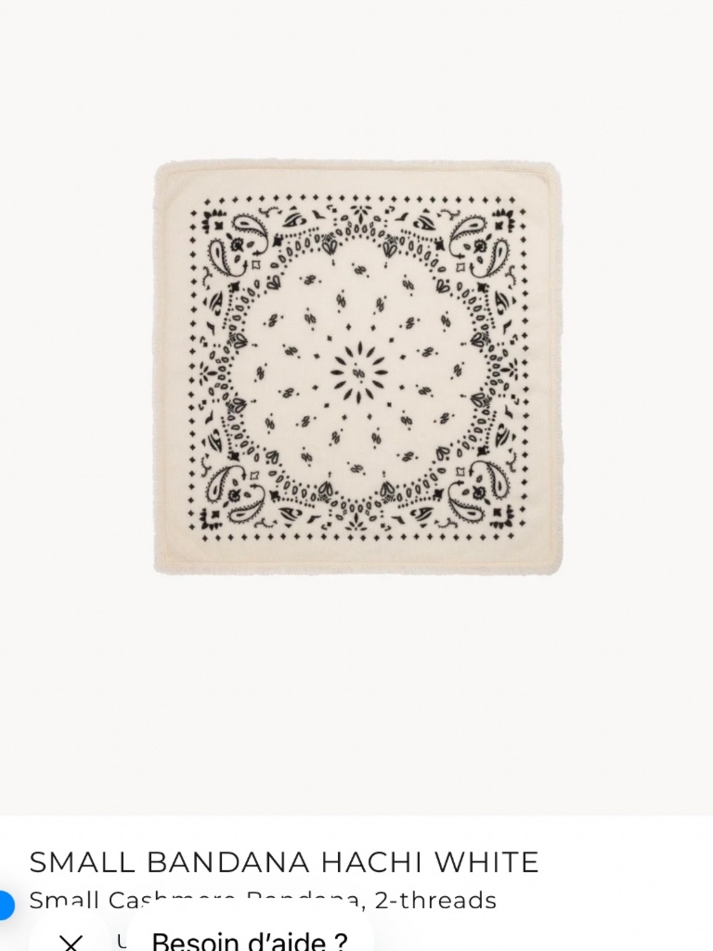 SMALL BANDANA HACHI WHITE